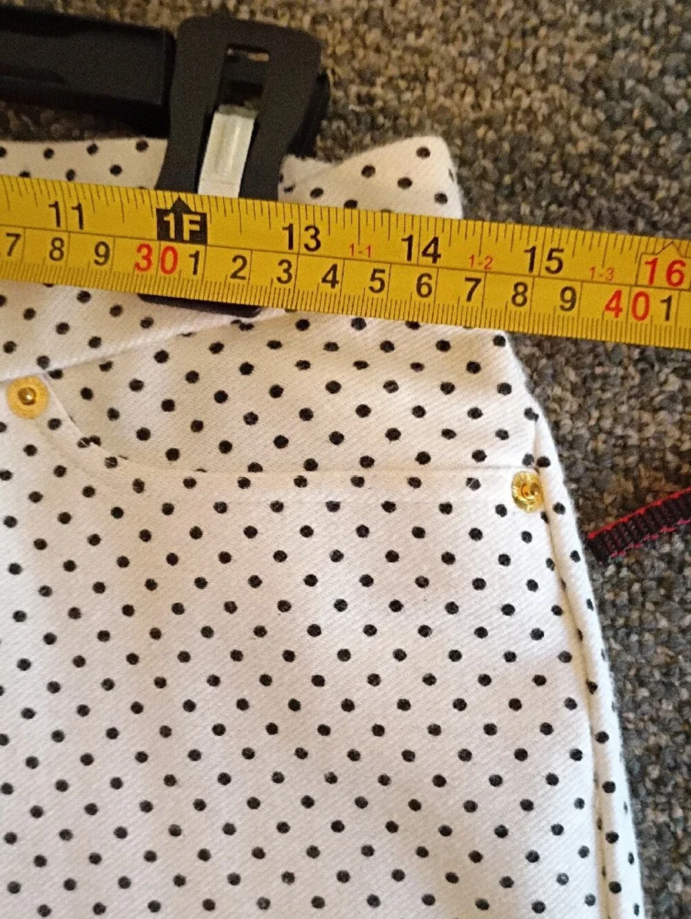 Michael Kors Cream Polka Dot Straight Leg Pants